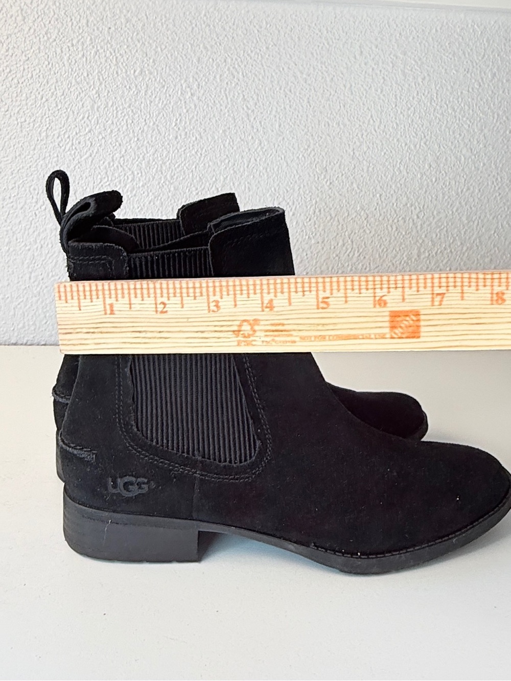 UGG Bonham III Chelsea Boots Black Waterproof Suede Womens 7.5 - Picture 5 of 14